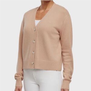 Three Dots Margaret Women's Light  taupe Button Down Cardigan Sweater size XL
